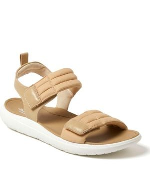 Dearfoams Thea Quarter Strap Sandal - Metallic