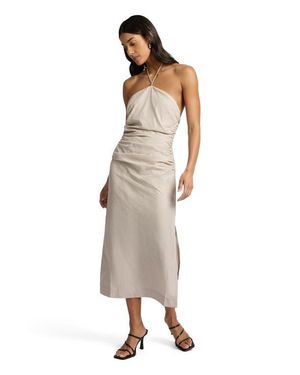 Onia Ruched Halter Dress - Natural