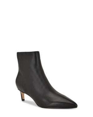 Nine West Brite Pointed Toe Kitten Heel Bootie - Black