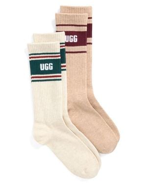 UGG Jedlyn Varsity 2-Pack Crew Socks - Multicolor