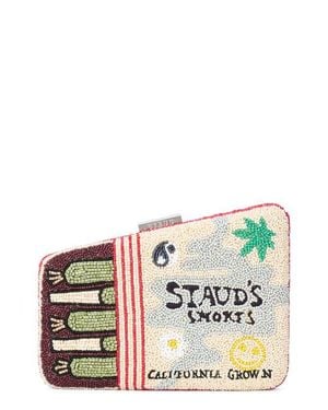 STAUD Carmella Beaded Clutch - Multicolor
