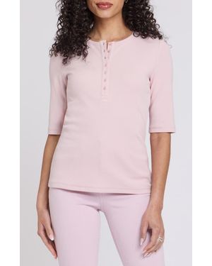 NYDJ Rib Henley - Pink