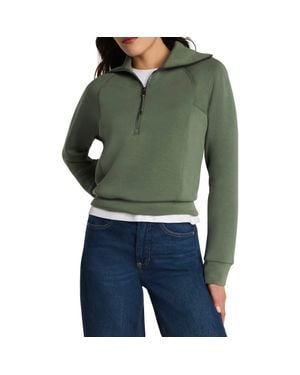 Spanx Airessentials Half Zip Sweatshirt - Green