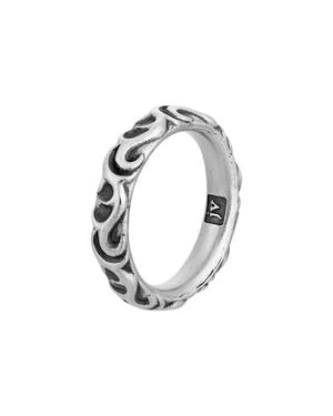 John Varvatos Gothic Band Ring - Metallic
