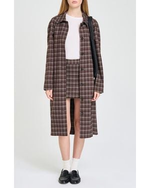 Wayf Presley Plaid Jacket - Brown