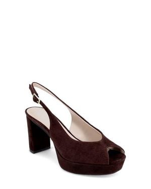 Pelle Moda Andee Slingback Peep Toe Pump - Brown