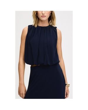 Sam Edelman Blouson Crop Top - Blue