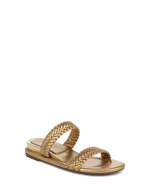 Sarto Maggie Two-Strap Wedge Sandal - Metallic