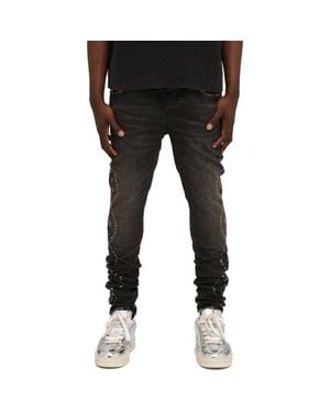 Purple Brand Hotfix Twist Skinny Jeans - Black