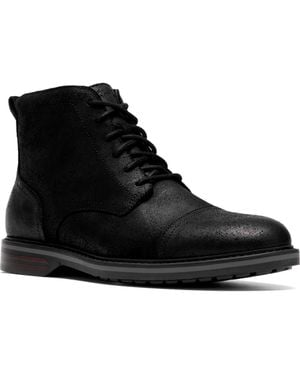 Clarks Aldwin Leather Cap Toe Boot - Black