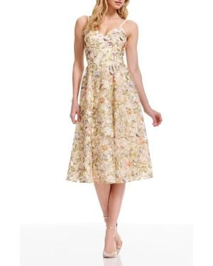 Dress the Population Kaitrin Floral Sequin Fit & Flare Minidress | Lyst