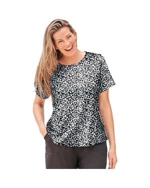 Swim 365 Chlorine Resistant Crewneck Relaxed Fit Swim Tee - Black