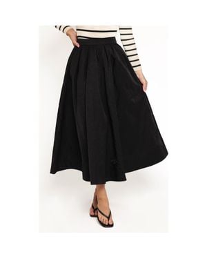 Petal & Pup Yuki Pleated Nylon Circle Skirt - Black