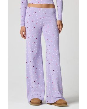 Florence By Mills Rib Print Pants - Purple