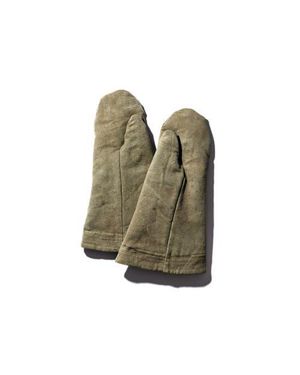 Puebco Vintage Tent Fabric Mittens - Green