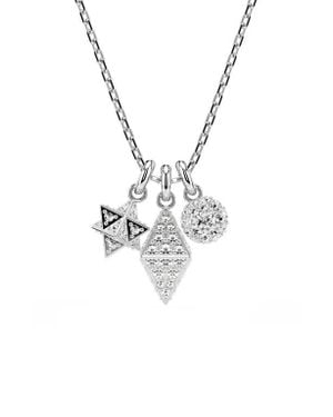 Swarovski Dextera Pavé Charm Necklace - Metallic