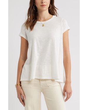 Treasure & Bond Cotton Blend Swing T-Shirt - White