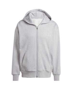 adidas Szn Fleece Full Zip Hoodie - Gray