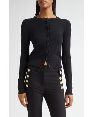 10 Crosby Derek Lam Thibeaut Cotton & Cashmere Cardigan - Black