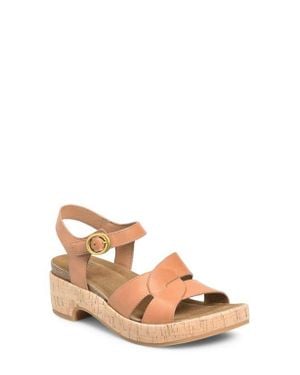 Söfft Capri Ankle Strap Platform Sandal - Natural