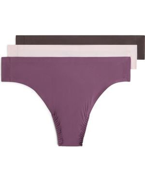 Spanx Fit-To-You Assorted 3-Pack Thongs - Purple