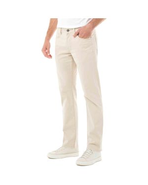 Liverpool Jeans Company Regent Relaxed Straight Leg Twill Pants - Natural