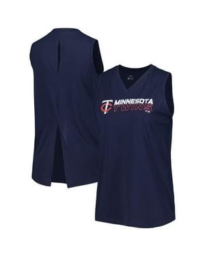 Levelwear Minnesota Twins Paisley Chase V-Neck Tank Top - Blue