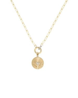 Cuffed By Nano Open Hands Charm 14K Filled Necklace - Metallic