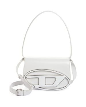 DIESEL 1Dr Logo Leather Handbag - White