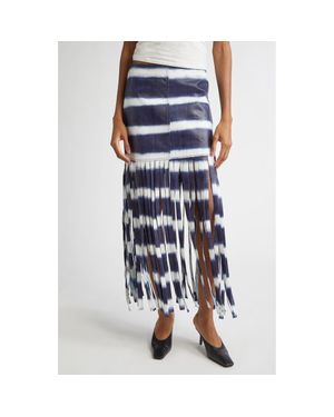 Stand Studio Viviana Fringe Skirt - Blue