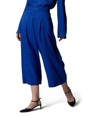 Equipment Thoras Crop Wide Leg Pants - Blue