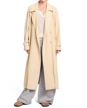Twp Unfinished Business Double Breasted Trench Coat - Natural