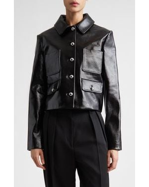 Altuzarra Astley Lambskin Leather Jacket - Black
