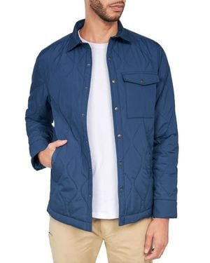 Brooklyn Brigade Solid Quilted Shirt Jacket - Blue