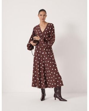 Hush Grace V-Neck Long Sleeve Dress - Pink