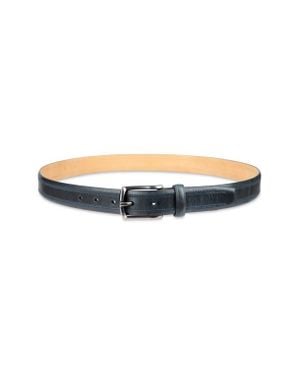 Cole Haan Fes Stitch Leather Belt - Blue