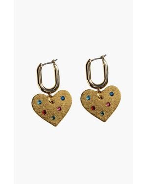 Nickel & Suede Quinn Earrings - Multicolor