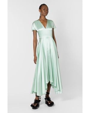 ROKSANDA Noma Silk Midi Dress - Green