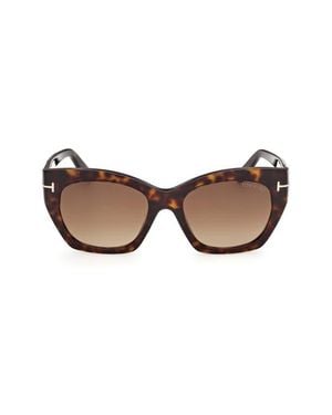 Tom Ford Joni 54Mm Gradient Butterfly Sunglasses - Brown