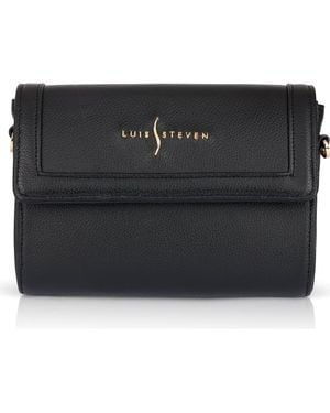 Luis Steven Charley Leather Crossbody - Black