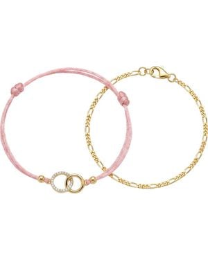 Argento Vivo Sterling Silver Set Of 2 Friendship Bracelets - Metallic