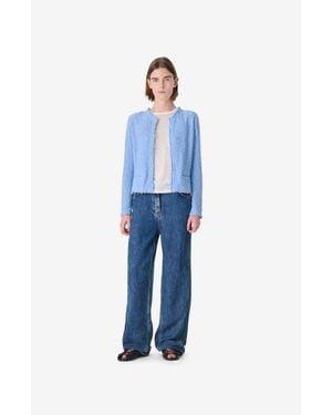 IRO Shavani Classic Fringed Jacket - Blue