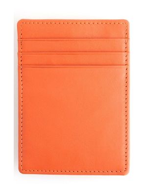 ROYCE New York Personalized Magnetic Money Clip Card Case - Orange