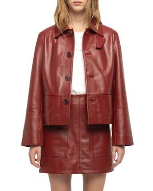 Zadig & Voltaire Lessa Leather Jacket - Red