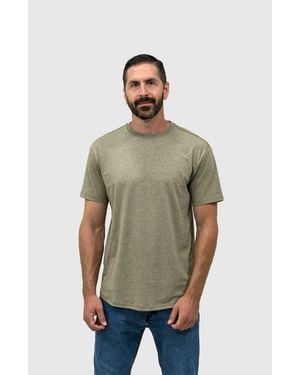 EPIC FITS Curved Hem Crew Neck T-Shirt - Green