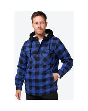 Mobile Warming Flannel Heated Hooded Jacket - Blue