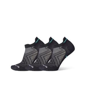 Smartwool Run 3-Pack Zero Cushion Ankle Socks - Blue
