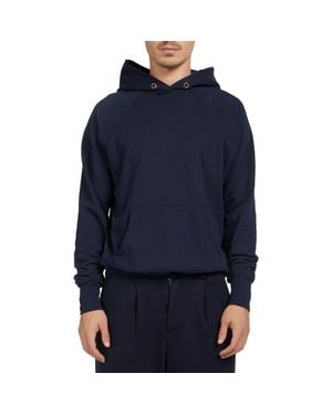 Les Tien French Terry Classic Raglan Hoodie - Blue