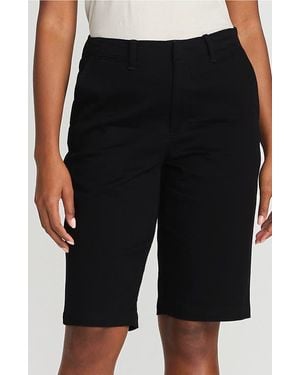 Lands' End Elastic Back Classic 12 Chino Shorts - Black
