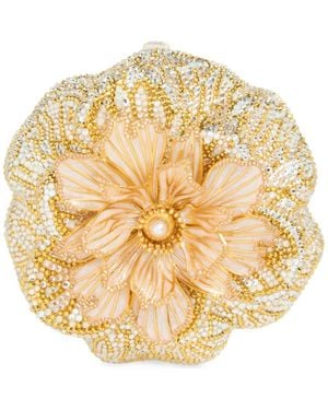 Judith Leiber Magnolia Crystal Minaudière - Metallic